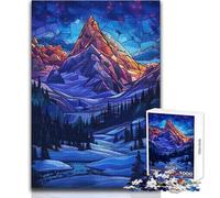 Puzzle da 1000 pezzi per adulti, puzzle regalo Snowy Mountain Splendor, gioco rompicapo antistress, fantastici regali e giocattoli (dimensioni 50x75cm)