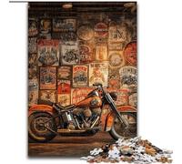 Puzzle da 1000 pezzi per adulti, puzzle retrò a tema motocicletta, per sviluppare la coordinazione occhio-mano, perfetti come regali di compleanno (dimensioni 50x75cm)