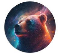 Puzzle da 1000 pezzi per adulti, puzzle rotondi con orso bruno, per rompicapo da 1000 pezzi, gioco interattivo per famiglie, adatto dai 14 anni in su, 67,5x67,5 cm