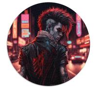 Puzzle da 1000 pezzi per adulti, puzzle rotondi in cartone Street Punk, rompicapo impegnativo per adolescenti, divertimento in famiglia, regalo fai da te per la casa (67,5x67,5 cm)
