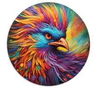 Puzzle da 1000 pezzi per adulti, puzzle rotondi psichedelici raffiguranti uccelli fenici, per un gioco rompicapo da 1000 pezzi, gioco interattivo per famiglie, adatto dai 14 anni in su (67,5x67,5cm)