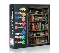 Puzzle da 1000 pezzi per adulti - puzzle sfidante libreria artistica, 70 x 50 cm, gioco educativo e decorazione unica per il soggiorno (serie Vintage Books)