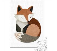 Puzzle Da 1000 Pezzi Per Adulti Puzzle Sleepy Fox Illustration-3 Per Adulti Gioco Pratico Analisi E Logica Giochi Stimolanti Regali 52x38cm/1000pcs