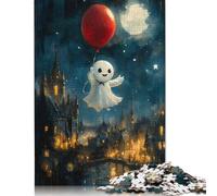 Puzzle da 1000 pezzi per adulti, puzzle spettrali con giro in mongolfiera, puzzle per famiglie, puzzle in legno, puzzle per la sfida del cervello, 1000 pezzi (75x50 cm)