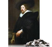 Puzzle da 1000 pezzi per adulti, puzzle standard, autoritratto di Paul Rubens, decorazione per la famiglia, giocattolo educativo (75x50 cm)