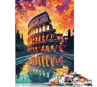 Puzzle da 1000 pezzi per adulti, puzzle standard, Colosseo a Roma, decorazione per la famiglia, giocattolo educativo (38x26 cm)