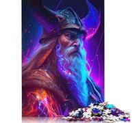 Puzzle da 1000 pezzi per adulti, puzzle standard, puzzle di Odino, mitologia norrena, decorazione per la famiglia, giocattolo educativo, gioco da 1000 pezzi (75x50 cm)