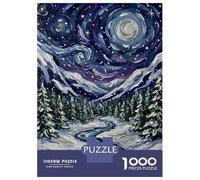 Puzzle Da 1000 Pezzi Per Adulti Puzzle Starry Night Winter Landscape Puzzle Per Adulti Giocattoli Antistress Regali Per Donne Attività Divertenti A Casa 52x38cm/1000pcs