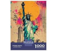 Puzzle Da 1000 Pezzi Per Adulti Puzzle Statue Of Liberty Vintage Puzzle Per Adolescenti Giochi Rilassanti Corsa Di Velocità Regali Di Natale E Compleanno 70x50cm/1000pcs
