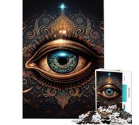 Puzzle da 1000 pezzi per adulti puzzle sulla percezione del terzo occhio giochi rilassanti divertenti e umoristici per attività da fare a casa (dimensioni 50x75cm)
