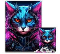 Puzzle da 1000 pezzi per adulti, puzzle Tech Cat per adulti, rompicapo ad alta difficoltà per adolescenti, 26X38CM/10,23x14,96 pollici