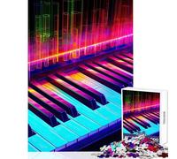 Puzzle da 1000 pezzi per adulti,puzzle techno al neon,giocattoli antistress,regalo di compleanno,gioco impossibile con pezzi completamente interconnessi di forma casuale,dimensioni 38x52cm