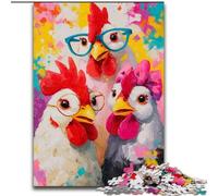 Puzzle da 1000 pezzi per adulti, puzzle "Tre galli" per adulti, sviluppa la coordinazione occhio-mano, perfetto come regalo di compleanno (dimensioni 26x38cm)