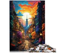 Puzzle da 1000 pezzi per adulti Puzzle Vecchia Città di Stoccolma, Gioco di Quiz Sollievo dallo Stress Sfida Difficile per Adolescenti dai 14 anni e oltre 26 x 38 cm