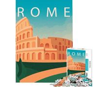 Puzzle da 1000 pezzi per adulti puzzle "Viaggio a Roma" puzzle da 1000 pezzi decorazione per la casa giocattoli regali per donne regali per amici e familiari (38x26cm)