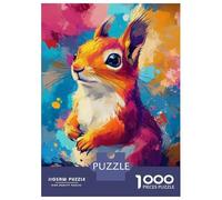 Puzzle Da 1000 Pezzi Per Adulti Puzzle Vibrant Squirrel Artwork Per Adulti Giocattoli Antistress Per Divertimento in Famiglia Attività Divertenti A Casa 52x38cm/1000pcs