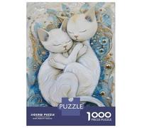 Puzzle Da 1000 Pezzi Per Adulti Puzzle Whispering Cats A Cozy Pair Puzzle Per Adulti Gioco Per Famiglie Antistress Gioco Stimolante Regali 52x38cm/1000pcs
