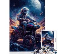 Puzzle da 1000 pezzi per adulti Quad Bike Astronauta Sport Giocattoli antistress Ottimo regalo Giochi rilassanti Migliorare l'amore tra coppie Dimensioni 50x75cm