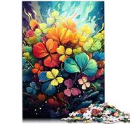 Puzzle da 1000 pezzi per adulti quadrifoglio divertente puzzle famiglia 26 x 38 cm sfida dell'intelligenza cerebrale giocattolo avvincente per bambini di 14 anni