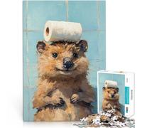 Puzzle da 1000 pezzi per adulti Quokka con carta igienica Vacanza a casa: uccidere il tempo è ideale come regalo per tutta la famiglia 75x50cm