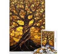 Puzzle da 1000 pezzi per adulti "Radice d'oro dell'albero" gioco educativo migliora la memoria antistress rafforza l'amore tra le coppie (50x75cm)