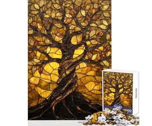 Puzzle da 1000 pezzi per adulti "Radice d'oro dell'albero" gioco educativo migliora la memoria antistress rafforza l'amore tra le coppie (50x75cm)