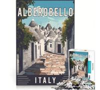 Puzzle da 1000 pezzi per adulti raffigurante Alberobello in Italia, gioco rompicapo, decorazione per la casa, compleanno e Natale 38x52cm