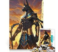 Puzzle da 1000 pezzi per adulti, raffigurante Anubi, dio egizio, gioco educativo, rilassante e stimolante per la mente, ideale come regalo per gli appassionati di videogiochi 38x52cm