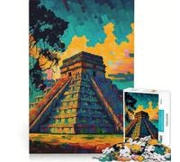 Puzzle da 1000 pezzi per adulti raffigurante Chichen Itza, gioco pratico, antistress, ideale come regalo per tutta la famiglia 38x26cm
