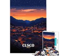 Puzzle da 1000 pezzi per adulti raffigurante Cusco Perù al tramonto Giochi educativi giocattoli regalo perfetto per le vacanze in casa o per passare il tempo (dimensioni 38x52cm)