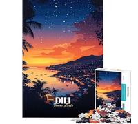 Puzzle da 1000 pezzi per adulti raffigurante Dili Timor Est al tramonto Gioco impossibile educativo stimolante divertente regalo migliora la memoria (dimensioni 38x26cm)