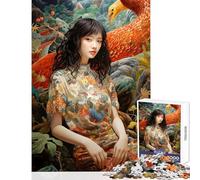 Puzzle da 1000 pezzi per adulti raffigurante donne natura e arte cinese Gioco pratico antistress educativo ideale come regalo di compleanno o per altri scopi (38x26cm)