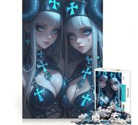 Puzzle da 1000 pezzi per adulti raffigurante due angeli gemelli con croci un gioco rilassante impegnativo e stimolante compleanni e occasioni speciali 38x26cm