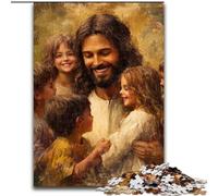 Puzzle da 1000 pezzi per adulti, raffigurante Gesù, perfetto per adolescenti, per rafforzare i legami familiari, rompicapo e regalo fai da te per la casa, 50x75cm