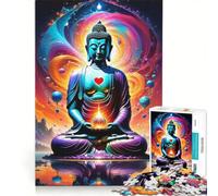 Puzzle da 1000 pezzi per adulti, raffigurante il Buddha e il Cuore dell'Amore, gioco interattivo, taglio di precisione, regalo di compleanno, 50x75cm