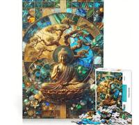 Puzzle da 1000 pezzi per adulti raffigurante il Buddha Zen e l'arte Kintsugi Giocattolo educativo ideale per l'interazione genitore-figlio compleanni e Natale 50x75cm