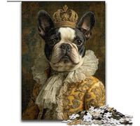 Puzzle da 1000 pezzi per adulti raffigurante il bulldog francese, capitano pirata, ideale come regalo per tutta la famiglia (50x75cm)