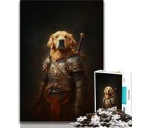 Puzzle da 1000 pezzi per adulti raffigurante il cavaliere del Golden Retriever, aiuta il cervello a esercitare i giocattoli che creano dipendenza e coltivano la pazienza, un'opera d'arte (50x75cm)