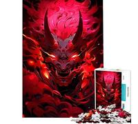 Puzzle da 1000 pezzi per adulti raffigurante il demone Oni rosso arte digitale Difficile e stimolante migliora la memoria antistress Adatto a partire dai 14 anni (38x26cm)