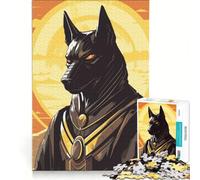 Puzzle da 1000 pezzi per adulti, raffigurante il dio Anubi dell'antico Egitto, un gioco impossibile, ideale per decorare la casa o come regalo per tutta la famiglia 38x52cm