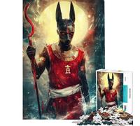 Puzzle da 1000 pezzi per adulti raffigurante il dio Anubi un giocattolo per adulti ideale per decorare la parete Difficile unico perfetto come regalo di compleanno (dimensioni 38x52cm)