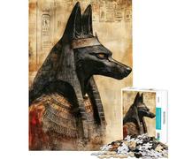 Puzzle da 1000 pezzi per adulti raffigurante il dio egizio Anubi Gioco pratico per adulti taglio di precisione divertente attività da fare a casa (dimensioni 50x75cm)