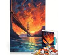 Puzzle da 1000 pezzi per adulti raffigurante il Golden Gate Bridge, gioco interattivo, decorazione da parete, adatto anche come decorazione da scrivania 50x75cm