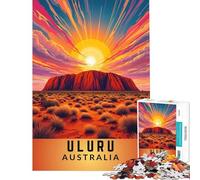 Puzzle da 1000 pezzi per adulti raffigurante il maestoso Uluru il Sacro Cuore dell'Australia Un gioco rompicapo per adulti un'opera d'arte da parete compleanni e Natale (50x75cm)