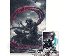 Puzzle da 1000 pezzi per adulti, raffigurante il Mietitore Oscuro con petali cremisi, gioco per famiglie, interazione genitore-figlio, compleanno e Natale 50x75cm