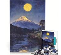Puzzle da 1000 pezzi per adulti raffigurante il Monte Fuji di notte Gioco impossibile stimola l'analisi e la logica rafforza l'amore tra le coppie 38x26cm