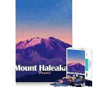 Puzzle da 1000 pezzi per adulti raffigurante il Monte Haleakala,Hawaii di notte Gioco di precisione con bordi perfetti,stimola la concentrazione mentale,richiede un gioco lento e divertente come