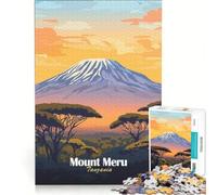 Puzzle da 1000 pezzi per adulti raffigurante il Monte Meru Tanzania gioco rompicapo difficile compleanno e Natale 38x26cm