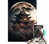 Puzzle da 1000 pezzi per adulti raffigurante il Palazzo Cinese e la Luna gioco educativo e stimolante ideale come antistress e regalo divertente (dimensioni 38x52cm)