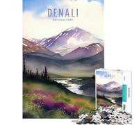 Puzzle da 1000 pezzi per adulti raffigurante il Parco Naturale di Denali Gioco pratico per adulti decorazione per la casa ideale come regalo (dimensioni 50x75cm)